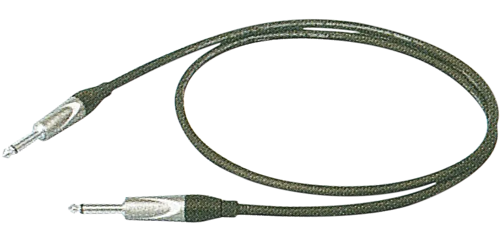Assembled cables with gold-plated 6.3 mm connectors